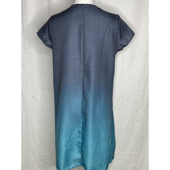 Miss Look Ombre’ Blue Dress  Knee Length Short Sleeve Large‎ - Picture 10 of 12